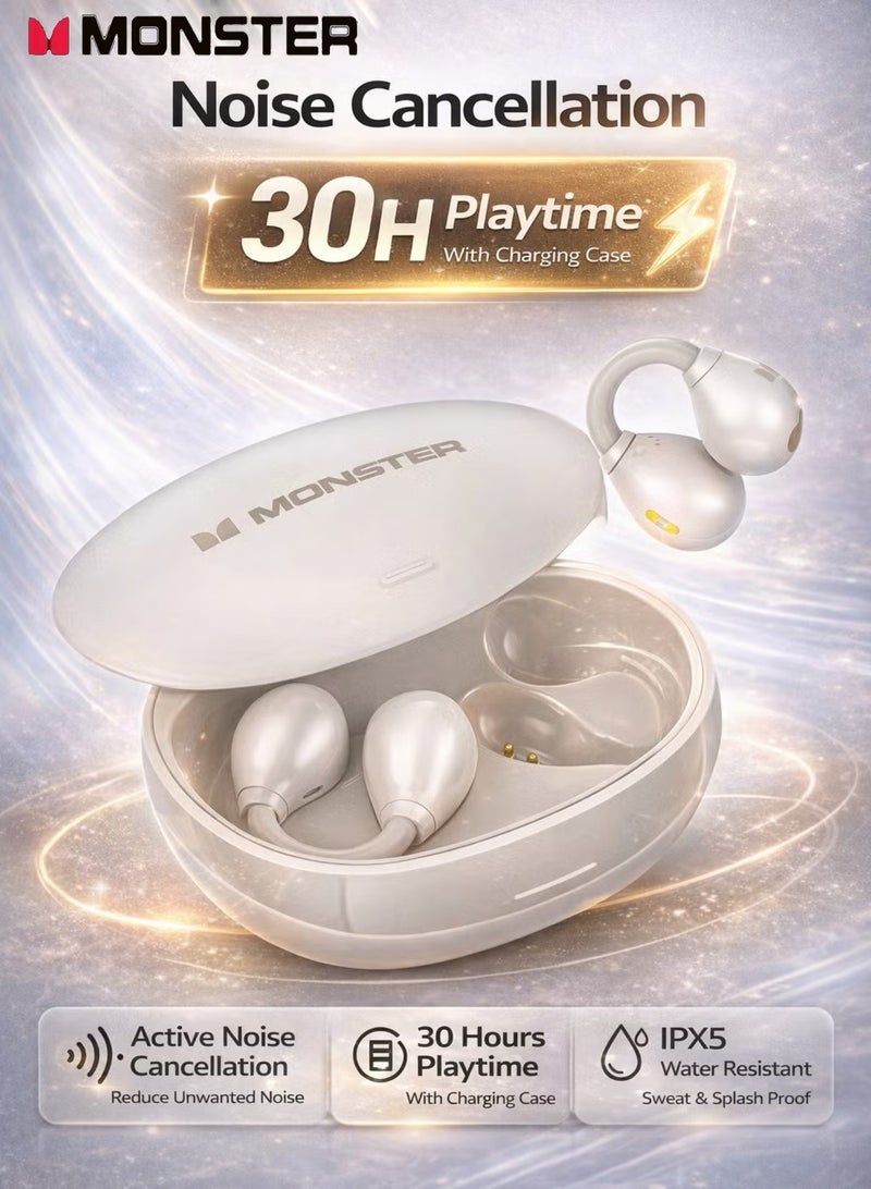 Monster سماعات بلوتوث AC500 مفتوحة الأذن جديدة لاسلكية لرياضة التوصيل مقاومة للماء مع ميكروفون - Image 1